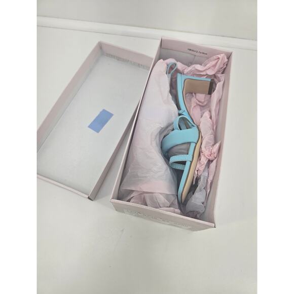 Women’s Zoee Aqua Sky Dress Sandals Size 8 Heels With Box - Picture 3 of 7